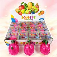 Juguete Antiestrés de Frutas, Juguete de Simulación, Bloques de Construcción para Aliviar el Estrés, Material TPR Colorido, Suave y Elástico, Empaquetado en Caja de Papel