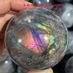 Commercio all'ingrosso di alta qualità eccellente vistoso viola Labradorite di cristallo naturale gemma di cristallo Labradorite sfera per la decorazione - Product Image 4