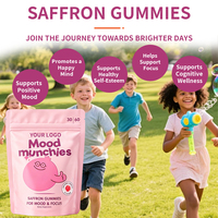 Gummies à l'extrait de safran en marque privée avec formule et emballage personnalisés, usine OEM ODM
