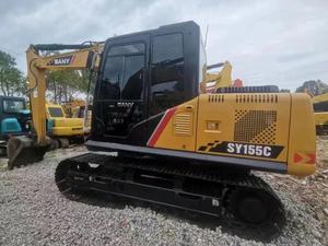 รถขุดมือสอง SANY SY155C ได้รับการรับรองมาตรฐาน CE พร้อมบุ้งกี๋มือสอง อะไหล่หลักจากจีน เครื่องยนต์ Kama สำหรับปั๊ม น้ำหนัก 15.5 ตัน - Product Image 3