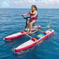 Vélo aquatique à ponton plat pour enfant, style SUP, ponton flottant plat, cadre en aluminium, double couche de PVC, pliable, personnalisé, provenant de Chine, Lumark