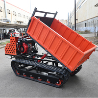 Camion benne sur chenilles à moteur diesel, agricole et domestique, capacité de charge 2 tonnes, tout-terrain, faible entretien