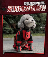 Vêtements pour chien MW en cuir PU, costume de cosplay MarV Ninja, écologique, été, printemps, manteau amusant et cool pour séance photo