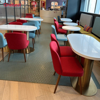 Tables de restaurant modernes en surface solide pour café et restaurant, mobilier de restaurant à vendre