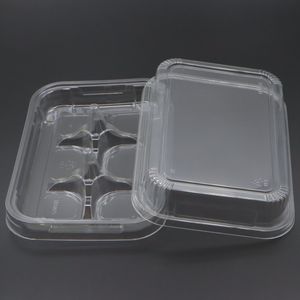 Contenitore per Alimenti in Plastica PET Trasparente Riciclabile all'Ingrosso, Scatola di Alta Qualità per Torte, <span class=keywords><strong>Hamburger</strong></span> e Patatine - Product Image 2