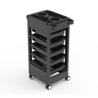 Chariot de Salon Économique en PP Grande Capacité Multi-Tiroirs pour Outils de Coiffure avec Compartiments