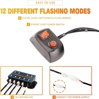 Barre lumineuse LED d'urgence ultra-mince à 8 pièces avec synchronisation - Montage sur grille avec contrôleur pour camions, camions de pompiers, véhicules