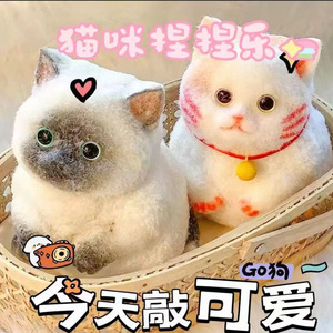 HAPU Juguetes Blandos con Forma de Gatos Adorables, Juguetes Sensoriales de TPR de Rebote Lento para Aliviar el Estrés, Juguetes de Peluche con Forma de Animales, Gran Venta - Product Image 5