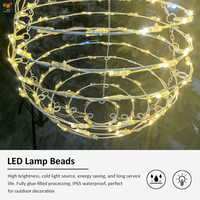 Boule lumineuse géante extensible personnalisable en LED 3D pour la décoration paysagère des centres commerciaux