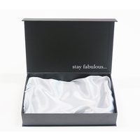 Coffret Cadeau Luxe Personnalisé avec Logo en Relief, Boîte Rigide Magnétique Noire Mate, Matériaux Recyclés, Lamination Mate, Cosmétique