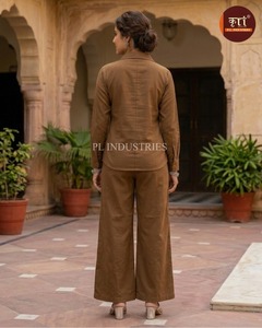 Best Selling Women's Cotton Quick Dry Matching Set with <b>Top</b> and Bottom for Party Casual Wear Bulk Supplier - Product Image 4