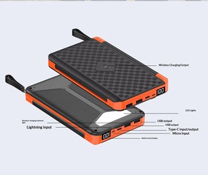 Banco de Energía Solar Plegable de 10000mAh/20000mAh, Cargador Inalámbrico, Linterna LED, Banco de Energía con Doble USB Tipo-C para Acampar al Aire Libre - Product Image 5