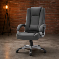 Fauteuil de direction ergonomique Gfrun GF-2012, style Mid-Century Modern, en bois courbé, velours et mousse moulée, confortable et pivotant, pour la maison, le bureau ou l'atelier