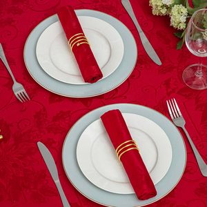 Custom Dye Print Jacquard Water Proof Stain Proof Fabric <b>Cloth</b> <b>Napkins</b> Kitchen Dining Wedding Holiday Party Banquet <b>Christmas</b> - Product Image 4