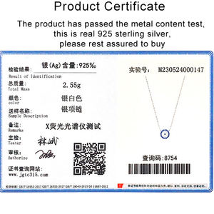 Collier pendentif œil du diable en argent sterling 925 personnalisé de haute qualité, bijoux pour femmes, cadeaux - Product Image 5