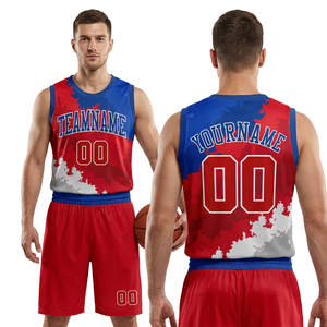 Conjunto de Uniforme de Baloncesto Personalizado, Sublimado, Sin Mangas, de Malla, con Estampado Splash, Kit Deportivo - Product Image 1