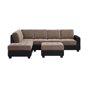 Ensemble de canapés en tissu en forme de L, design contemporain pour salon et villa, en vente - Product Image 1