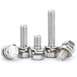 Sus SS 304 316 18-8 Thép Không Gỉ Tùy Chỉnh Bên Ngoài <span class=keywords><strong>Hex</strong></span> Đầu Kết Hợp Bolt Phẳng Mùa Xuân Máy Giặt Lắp Ráp A2-70 Sem Vít - Product Image 5