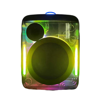 Haut-parleur portable 6,5 pouces BT 5.0 20W avec LED RGB, microphone sans fil, 2 micros, prise en charge de la carte mémoire, contrôle par application, pour utilisation en extérieur, à la maison, en soirée, par les DJ