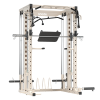 Snode All10 Smith Machine Station de fitness multifonctionnelle compacte avec barre de guidage et système de verrouillage de sécurité pour usage domestique et commercial, banc de squat
