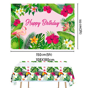 <span class=keywords><strong>Flamingo</strong></span> latar belakang musim panas dekorasi pesta ulang tahun daun tropis bunga merah muda taplak meja foto latar belakang spanduk pesta ulang tahun - Product Image 1