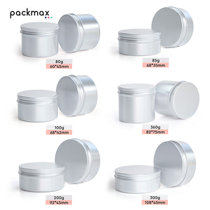 Pot en aluminium en stock pour gommage corporel, lotion, nettoyant visage - Boîte en fer blanc étanche, résistante à l'humidité, rechargeable, personnalisable - Product Image 4