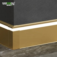 Plinthe LED moderne avec base en alliage d'aluminium, éclairage de plinthe LED pour mur et sol, plinthe LED en aluminium