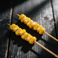 Brochettes de barbecue longues en bambou naturel de qualité alimentaire, écologiques, biodégradables, pointues, portables pour camping en extérieur et grillades au charbon de bois