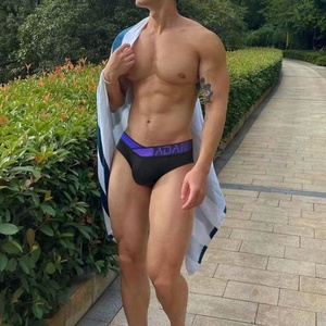 Herren Sexy Atmungsaktive Slips für den Sommer Schnell Trocknende Baumwoll-Unterhose Muscleman Regular Fit Lässiger Spandex Jockstrap - Product Image 6