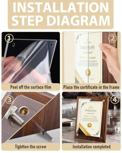 Marco de Madera para Certificados A4, Estilo Rústico Nogal, Personalizable para Premios y Diplomas - Product Image 3