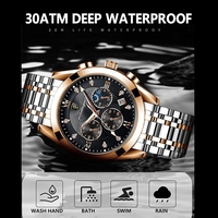 Relojes de Lujo para Hombre, Minimalistas con Calendario, Acero Inoxidable, Impermeables, Luminosos, con Fecha y Semana, Deportivos de Pulsera, de Cuarzo
