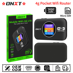 Router Móvil DNXT 4G LTE WiFi6, Router Móvil WPS con Batería de 3000 mAh, Router Móvil con Modo AP para Todas las Redes, WiFi de Bolsillo para Viajes - Product Image 1