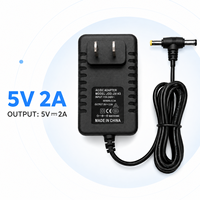 Adaptor Daya OEM / ODM 5V 2A 10W AC110-240V Tipe T Konektor Ganda Colokan AU EU UK US untuk Kamera CCTV