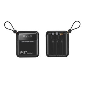 Banque d'alimentation portable à charge rapide avec câble intégré pour les trajets quotidiens, les voyages et la recharge des appareils en déplacement - Product Image 1