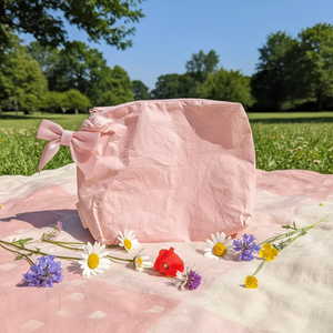 Borsa Cosmetica <span class=keywords><strong>da</strong></span> Viaggio Portatile Personalizzata con Fiocco, Ecologica, per Ragazze - Vendita Calda all'Ingrosso - Product Image 2