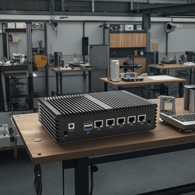 Partaker N5095 N5105 Mini PC Soft Router Fanless 5x 2.5G LAN HD-MI VGA 2 COM PfSense Firewall AES-NI 4G LTE SIM Industrial