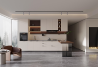 Meuble TV Flottant Minimaliste Moderne en Bois avec Éclairage LED, Hauteur Réglable, 2 Étagères, Élégant et Écologique pour Salon