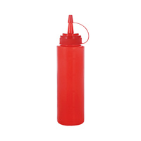 Trois couleurs capables de choisir PP PE matériel Ketchup Mayo et vinaigrette bouteille de sauce bouteille de sauce en plastique pour la cuisine et le camping
