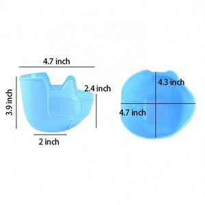 Gobelets à dessert miniatures en plastique écologiques personnalisés, en forme de casque de hockey, avec logo imprimé sur mesure, capacité de 15 oz, pour la crème glacée - Product Image 2