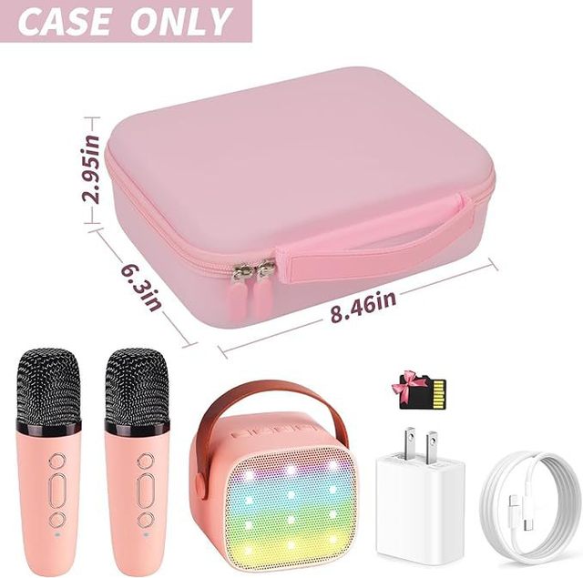 Custom Portable Waterproof Hard Shell EVA Case for Wireless Microphone and Kids Mini Karaoke Machine Storage