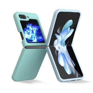 Z Flip <span class=keywords><strong>6</strong></span> étui en silicone étui de téléphone à rabat étui de téléphone portable en silicone pour Samsung Galaxy Z Flip 5 avec <span class=keywords><strong>tissu</strong></span> - Product Image 3