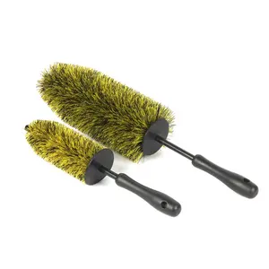 18 inch Super Soft PP Bristles Wheel Cleaning Brush Tools for Automotive Tire Trim Hub Cleaning Detail Brushes