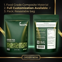 Sachet Doypack Personnalisé Imprimé avec Fenêtre Transparente, Fermeture Zippée Refermable, Emballage Alimentaire pour Thé et Produits Secs OEM ODM