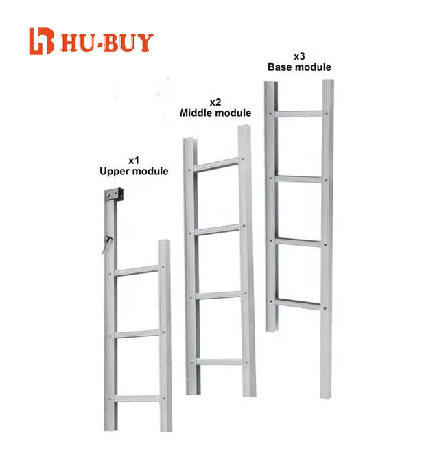 Household And Outdoor Fire Emergency Folding Aluminum Ladders Roof Rack Ladder Stabilizer
