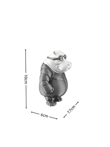 Figurine d'hippopotame imprimée en 3D, sculpture animale originale, décoration de bureau moderne, ornement de bureau, jouet lunettes de soleil tactiques, cadeau personnalisé - Product Image 2