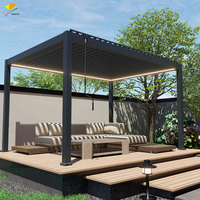 Auvent pliable de luxe motorisé Hanrui sur mesure 2x3m 3x3 4x4 5x5 6x6 Terrasse Pergola