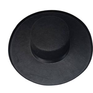 Elegante Sombrero Fedora Negro <span class=keywords><strong>de</strong></span> Ala Plana, Sombrero Clásico <span class=keywords><strong>de</strong></span> Caballero para Disfraces y Ocasiones Formales - Product Image 5