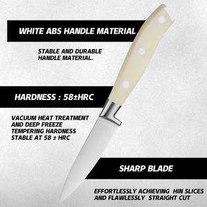Grandsharp 3,5 ''cuchillo de cocina para pelar de acero inoxidable de alto carbono para pelar frutas pequeñas Chef cuchillos de cocina para pelar con mango de ABS - Product Image 5