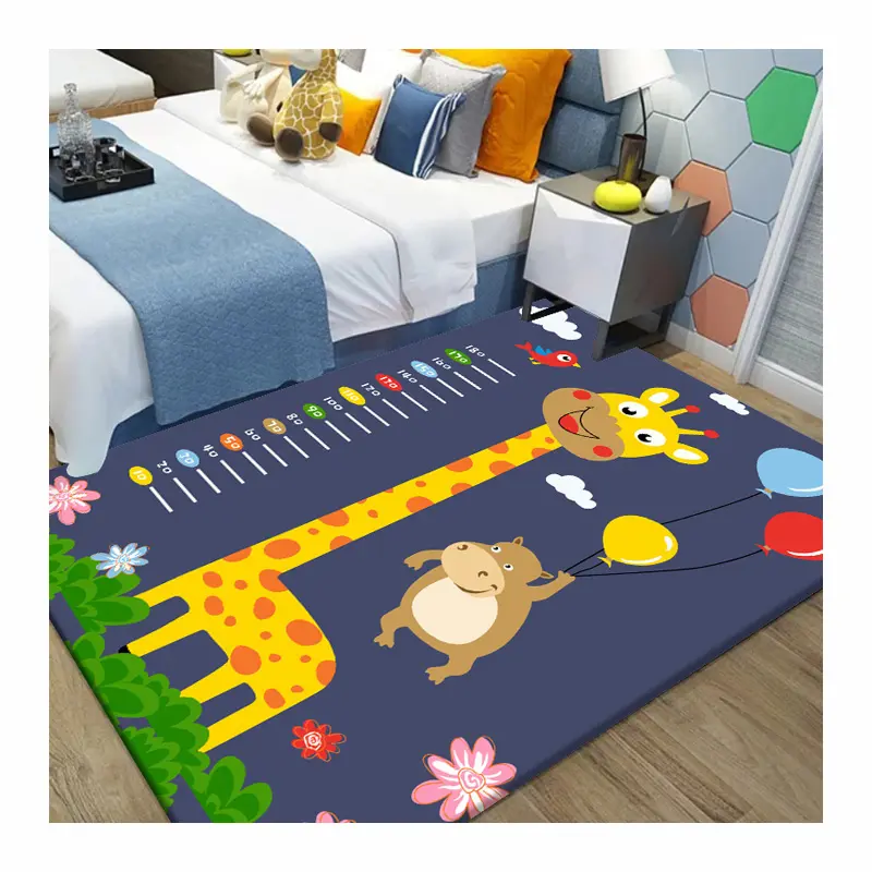 Home Decorative Alphabet Cute Plush Kids Bedroom Floor Mats Children Rug Cartoon Carpets