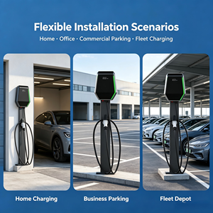 Nouvelle <span class=keywords><strong>borne</strong></span> de recharge solaire murale pour véhicules électriques Type 2 7kW 32A Protection IP54 Communication Wi-Fi - Product Image 3